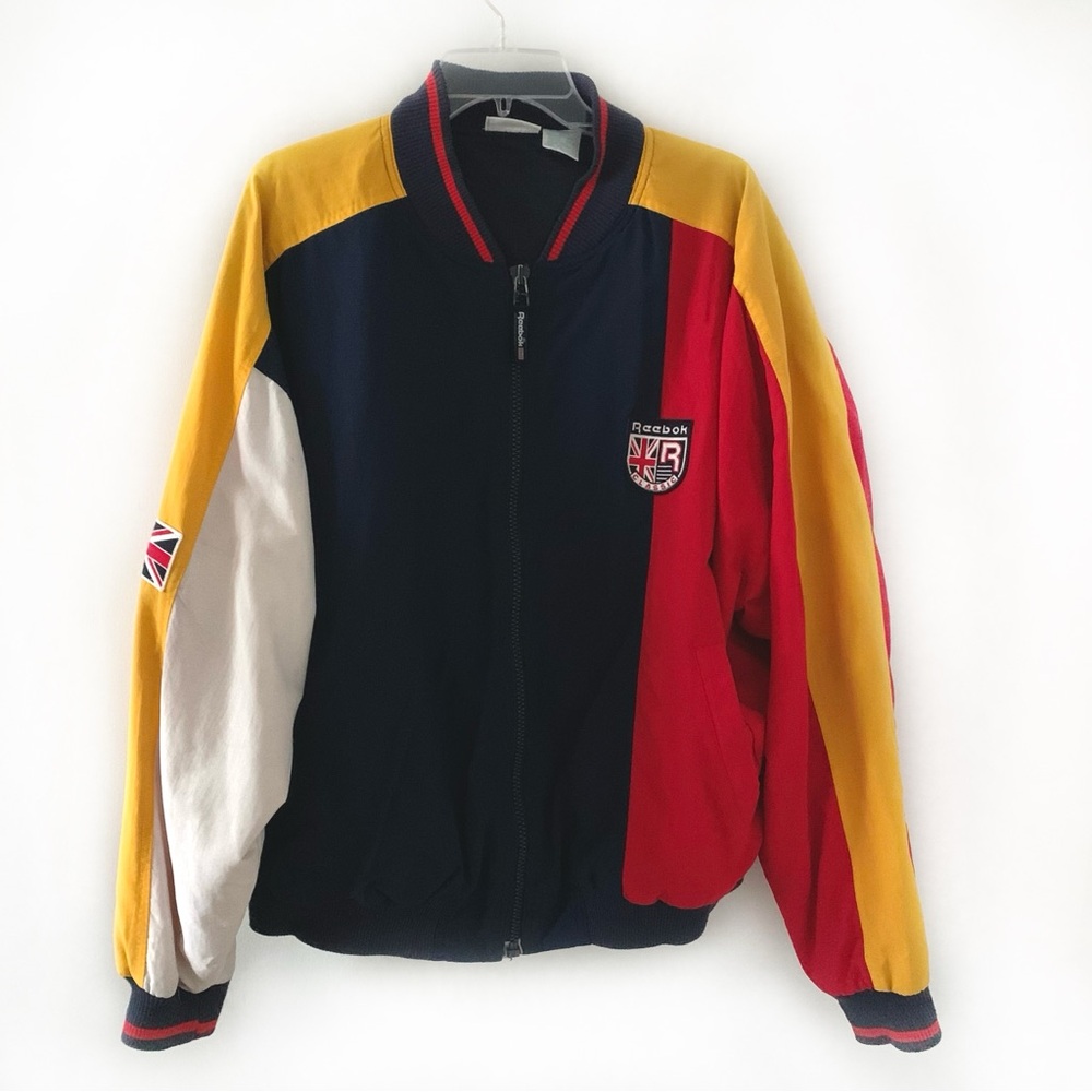 Vintage Reebok Classic Color Block Full Zip Men’s Jacket Sz XL